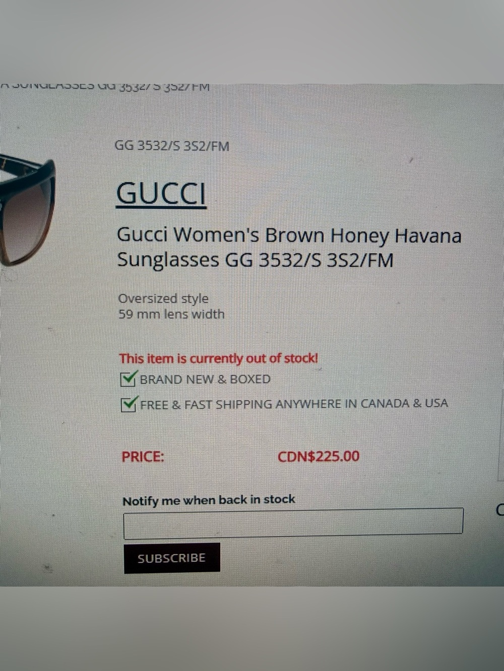 Gucci Tortoiseshell Brown Gradient Shield Sunglasses - Picture 11 of 11